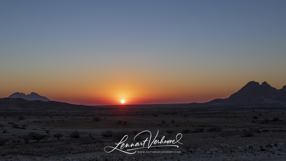 Sunset at Spitzkoppe in Namibia